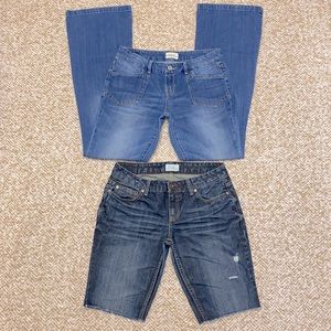 Aeropostale Hailey Flare 7/8 Long Jeans & Shorts